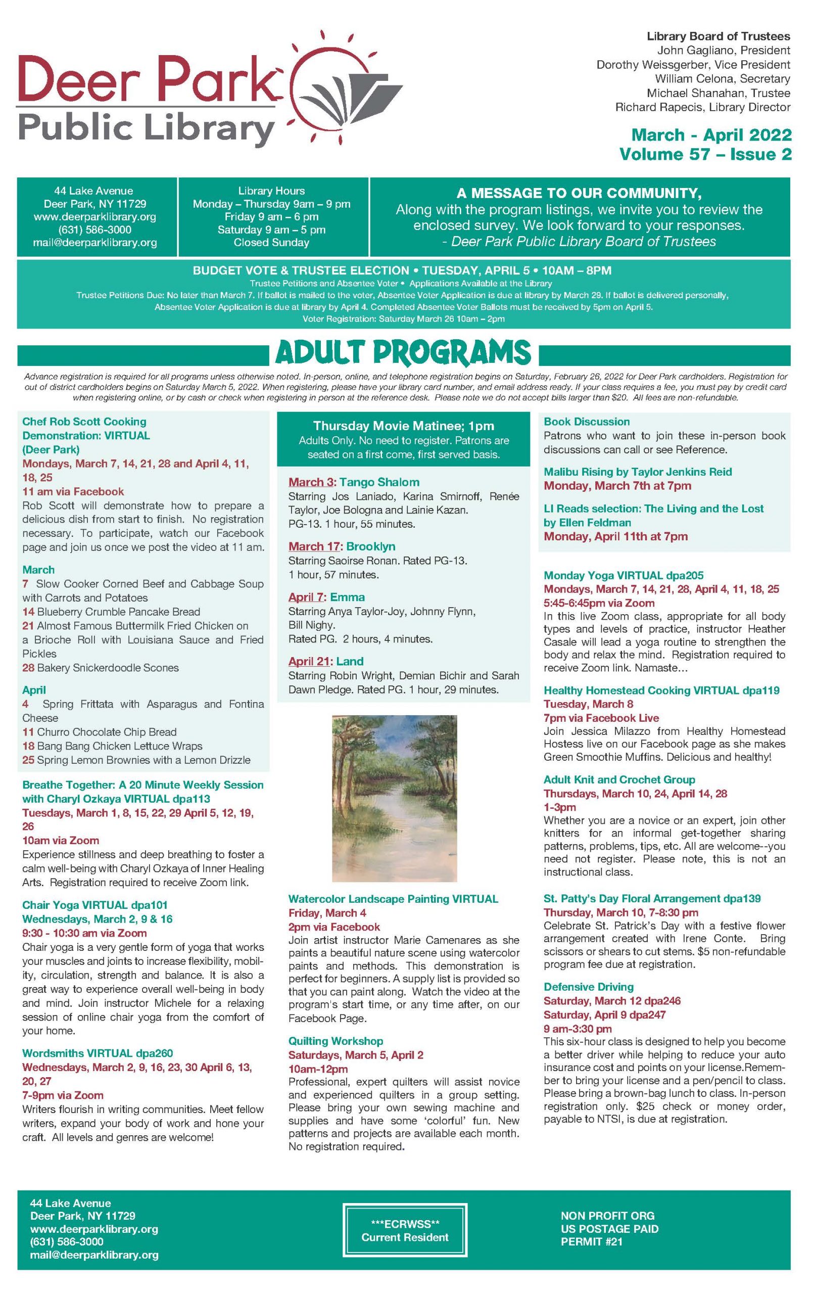2022  March-April Newsletter 1st Page Image